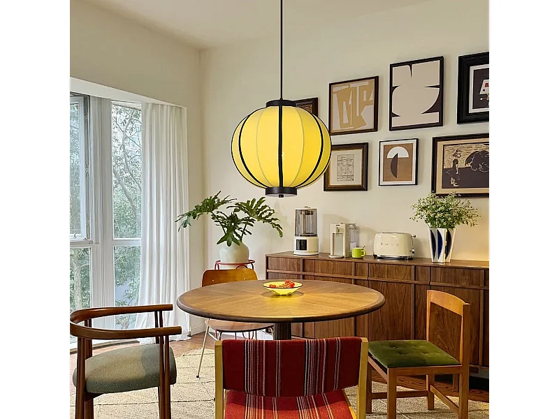 Lampe suspendue en rotin fabriquée à la main d60 cm x h45 cm