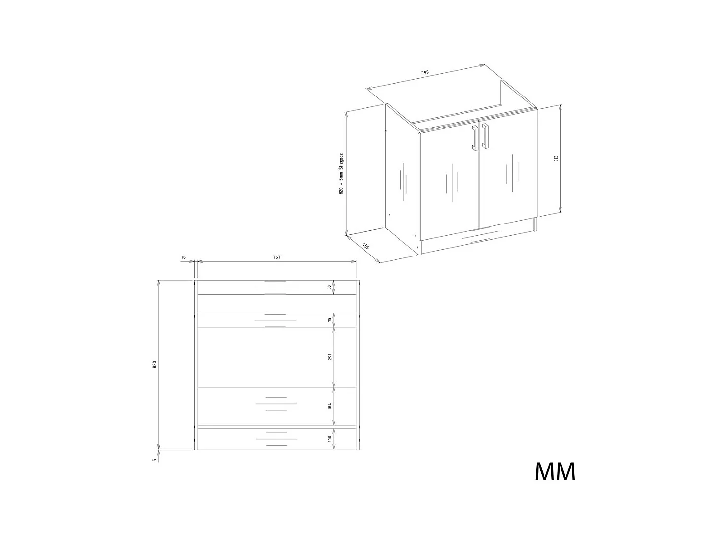 Szafka Kuchenna KATIA D-80 | Dąb Artisan | 80x45,5x82 cm | Uniwersalna