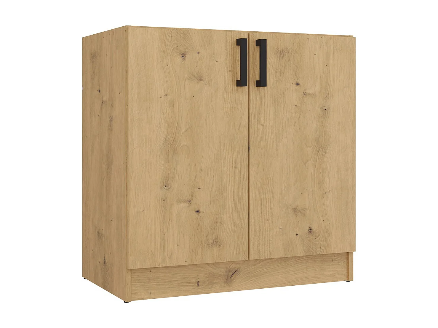 KATIA - meuble bas de cuisine chêne artisan - 80×82×45,5 cm