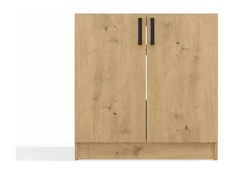 KATIA - meuble bas de cuisine chêne artisan - 80×82×45,5 cm