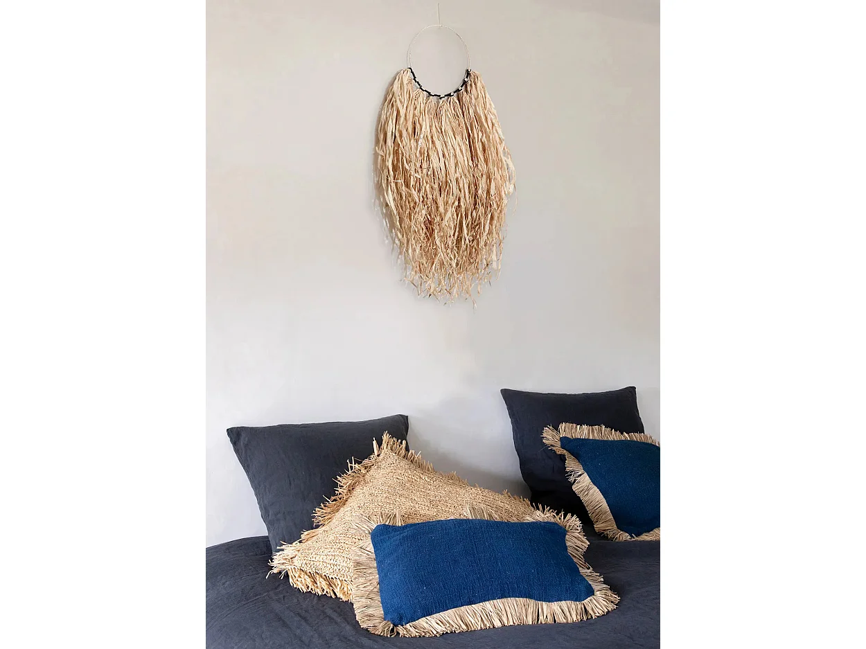 De Saint Tropez Kussenhoes - Blauw Naturel - 30x50