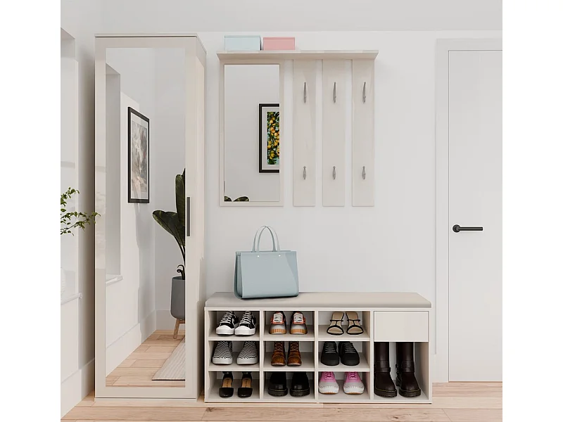 TALLIN – Schuhschrank – 35x110x49 cm – Kaschmir – Für den Flur