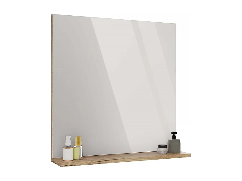 TIGO - Miroir de salle de bain avec étagère 60x61,5 cm