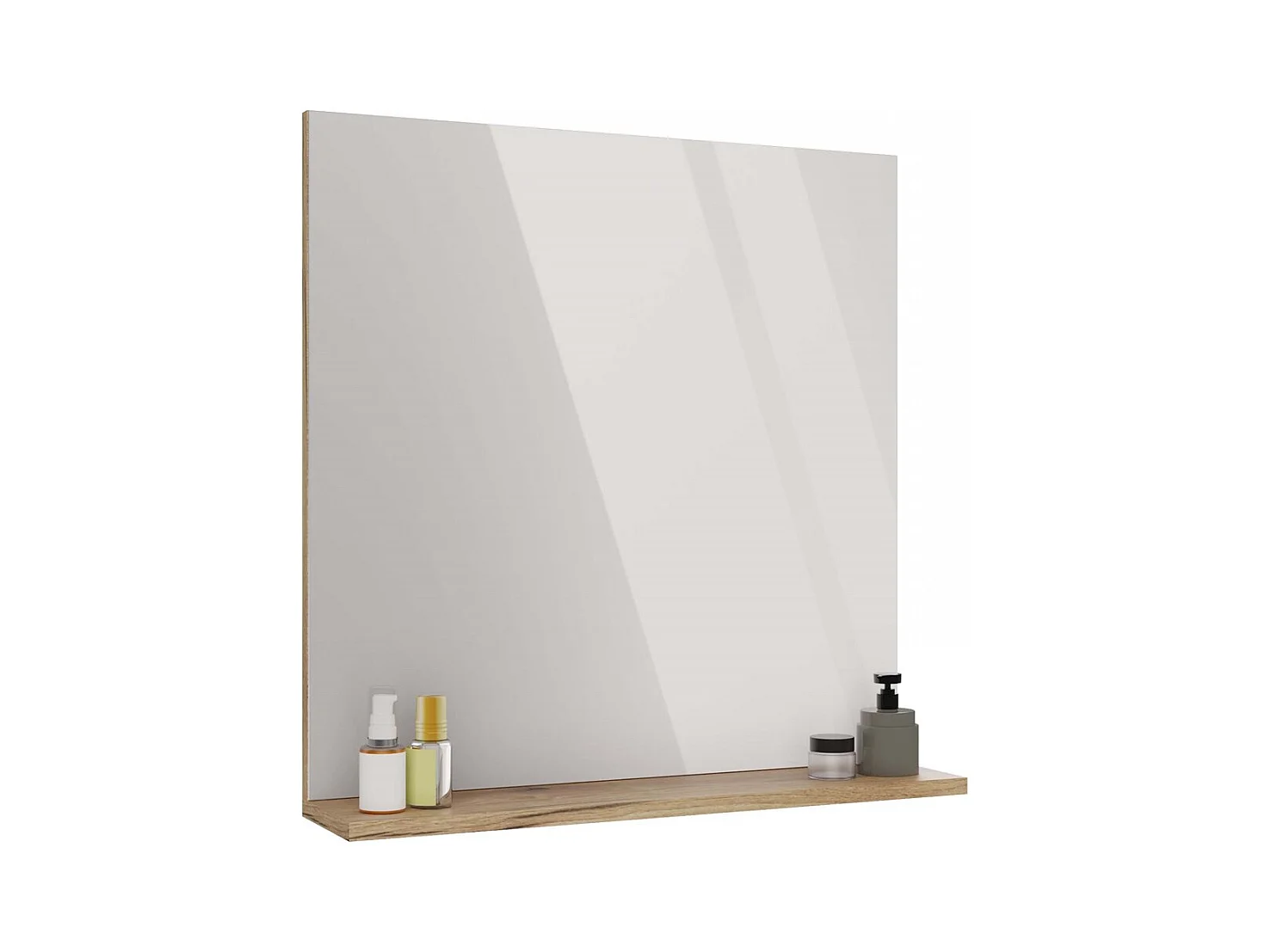 TIGO - Miroir de salle de bain avec étagère 60x61,5 cm