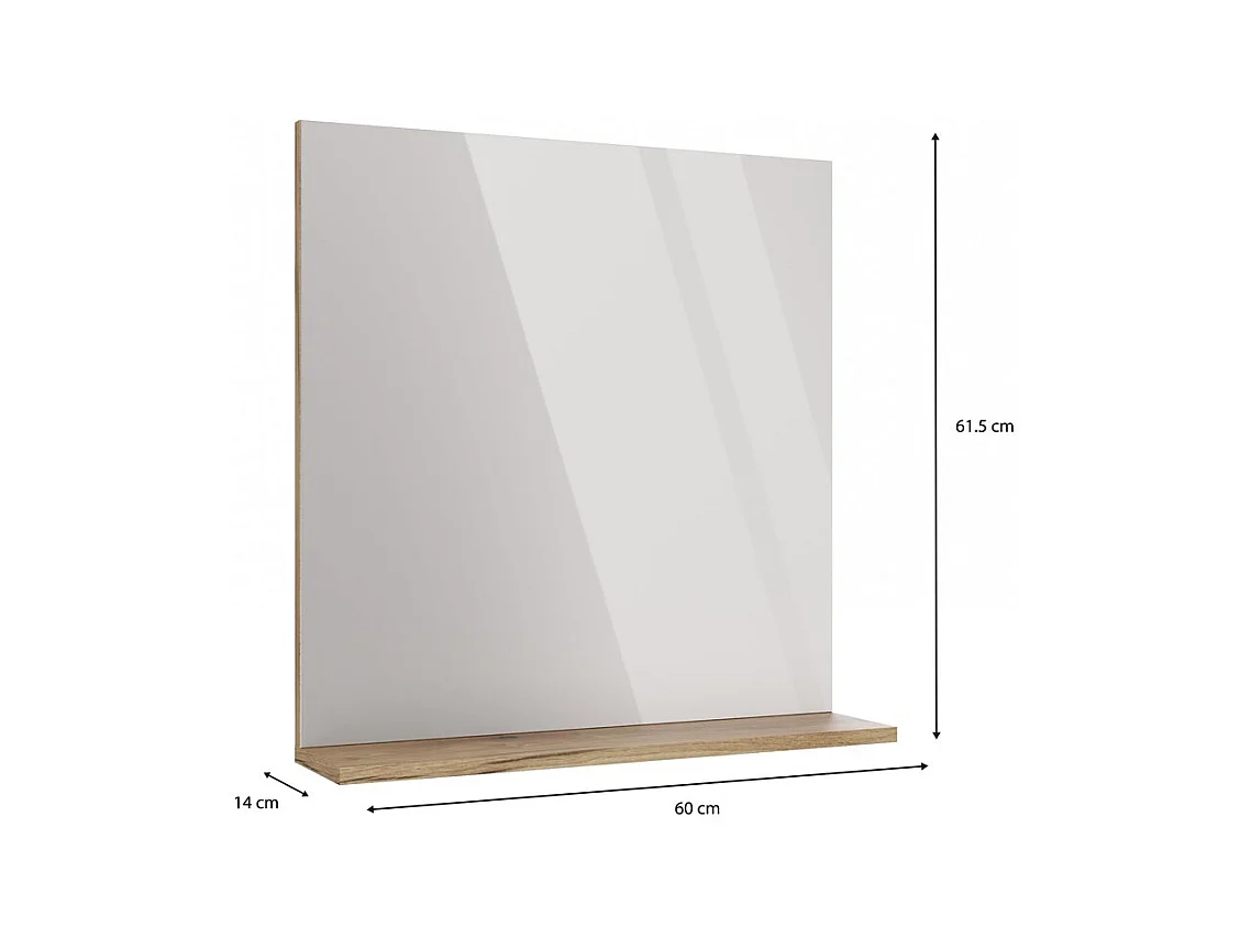 TIGO - Espejo de baño con estante tigo 60x61,5 cm