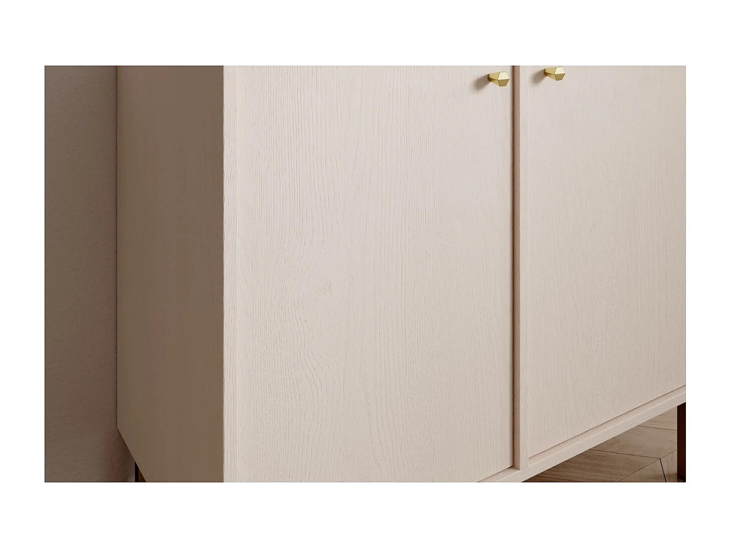 Credenza Tuli /ante girevoli/cassetti/piano del mobile/Beige