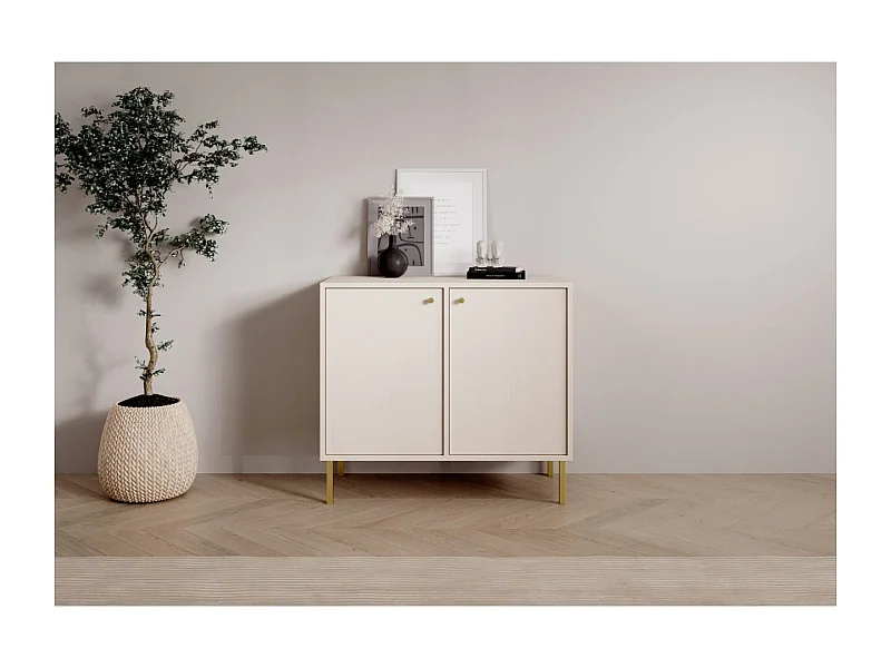 Sideboard Tuli /Drehtüren/Schubladen/Möbelplatte/Beige
