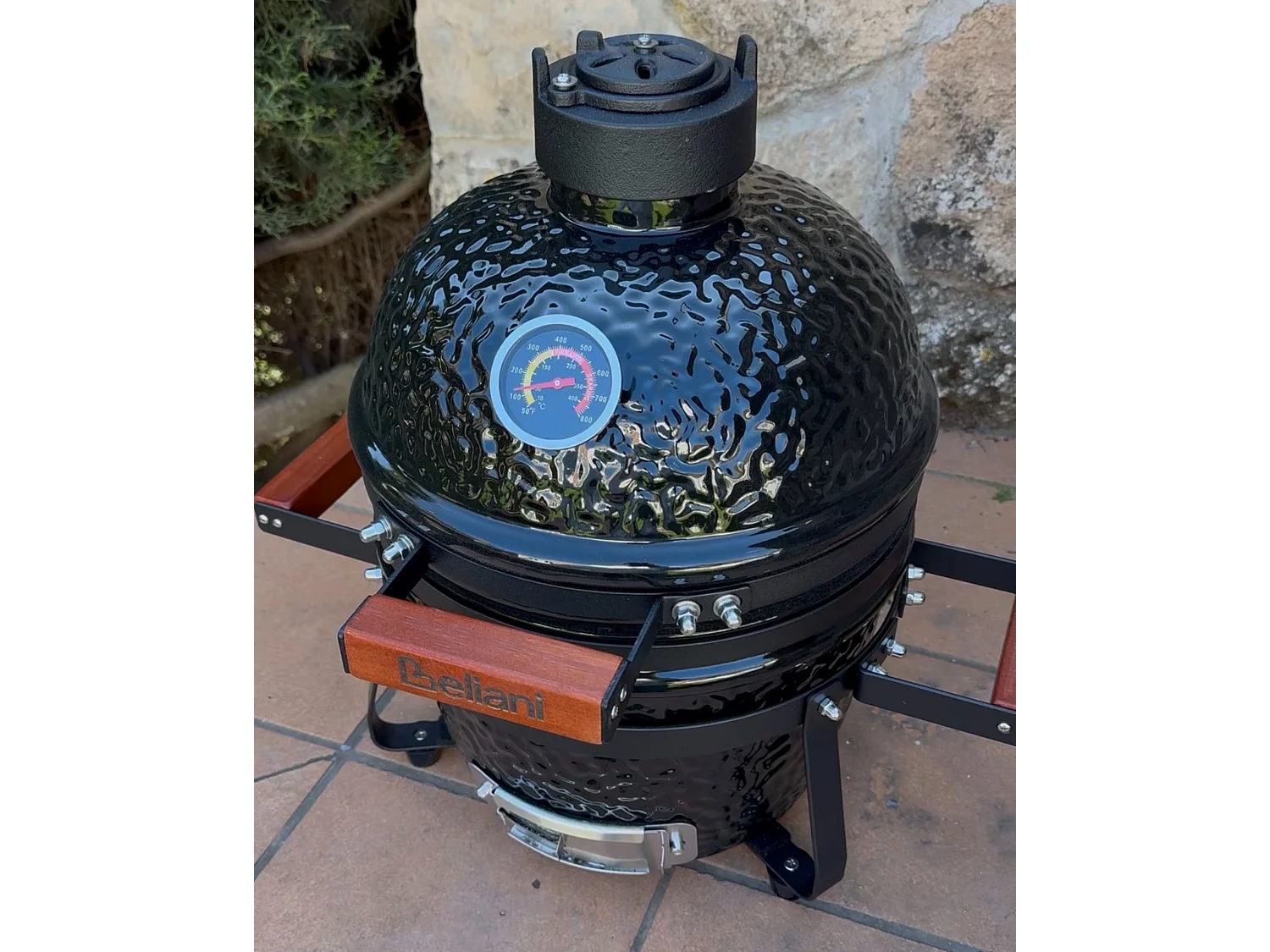 Mini Charcoal BBQ Grill KAMADO Ceramic Black