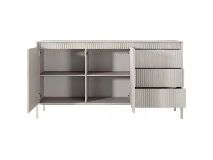 Buffet Senso/portes battantes/tiroirs/MDF/Beige