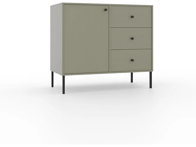 Sideboard Tuli Duo/Drehtüren/Schubladen/Möbelplatte/Grün