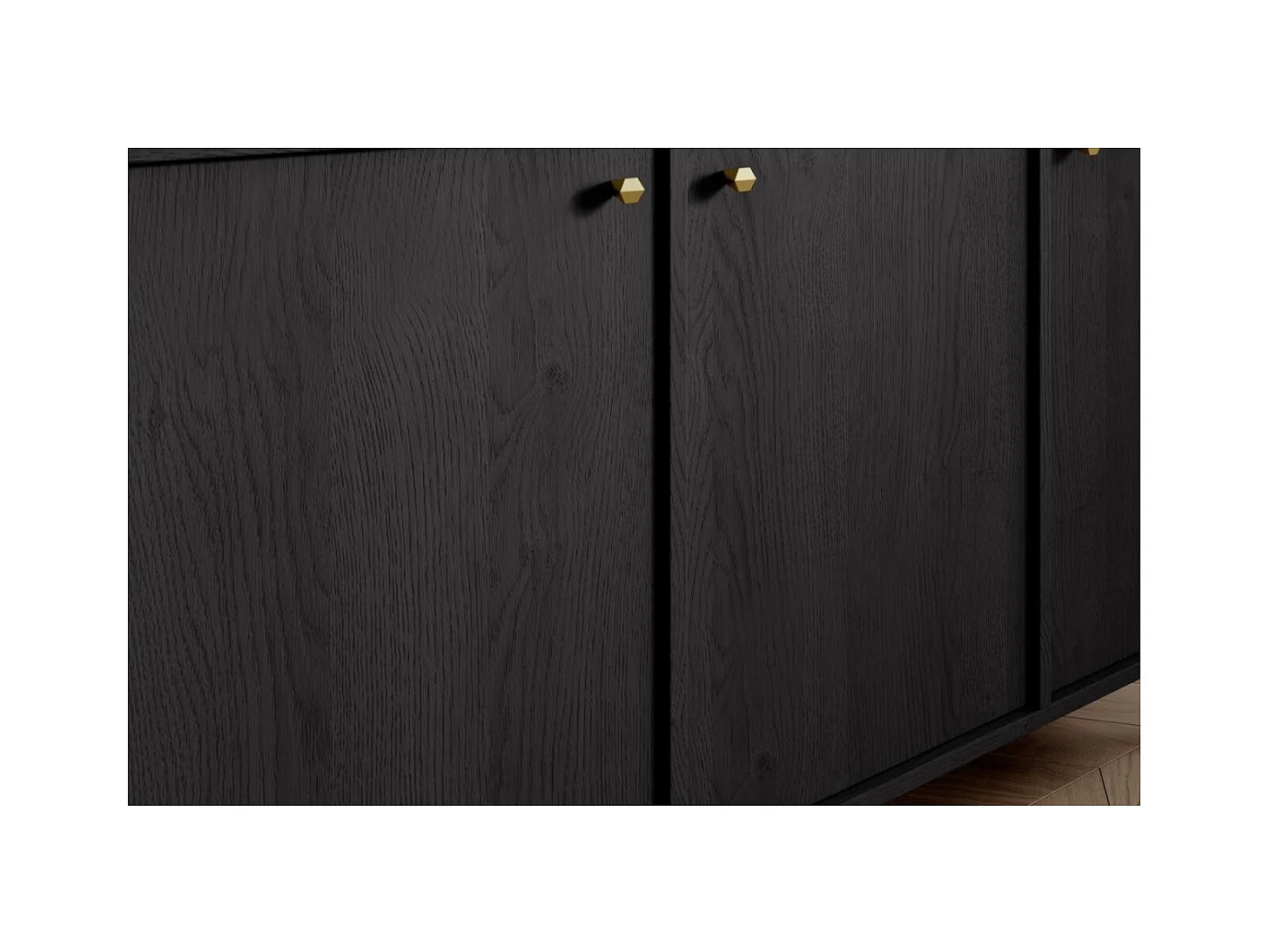 Credenza Tuli Store/porte girevoli/piano del mobile/Nero