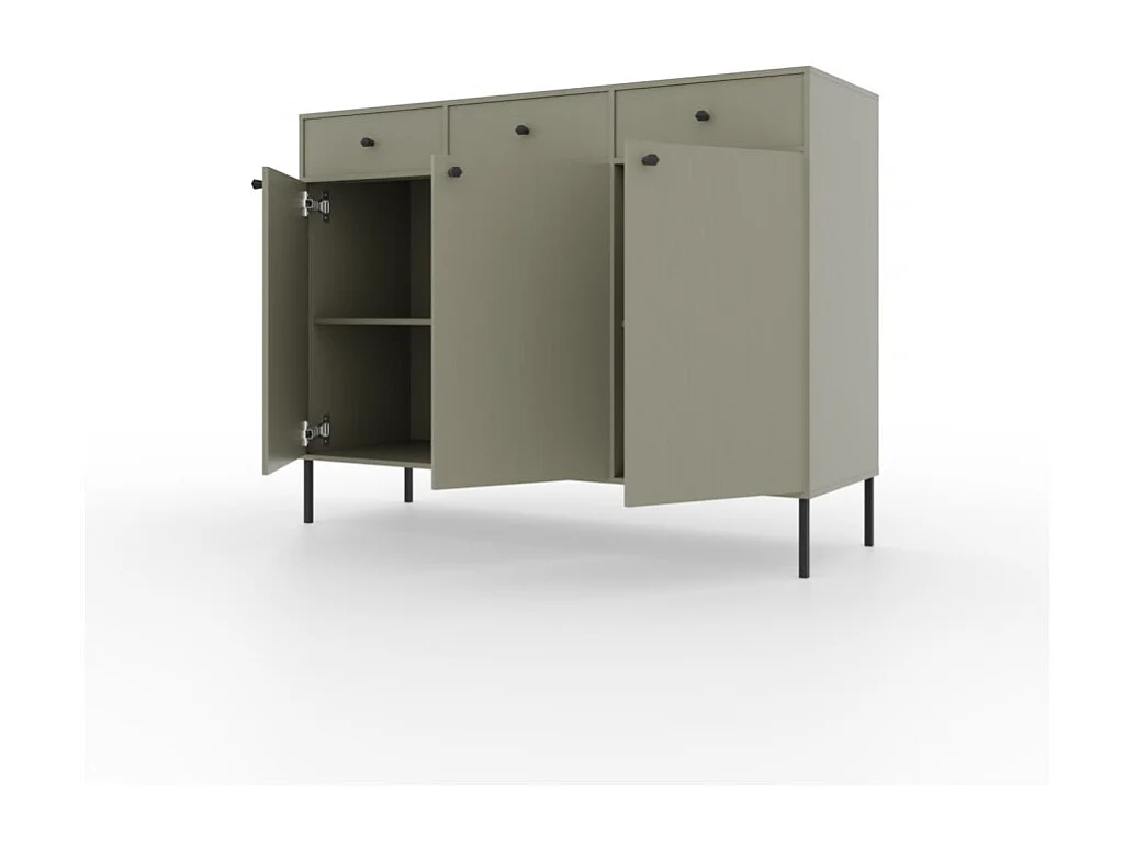 Credenza Tuli Line/ante a battente/cassetti/piano del mobile/Verde