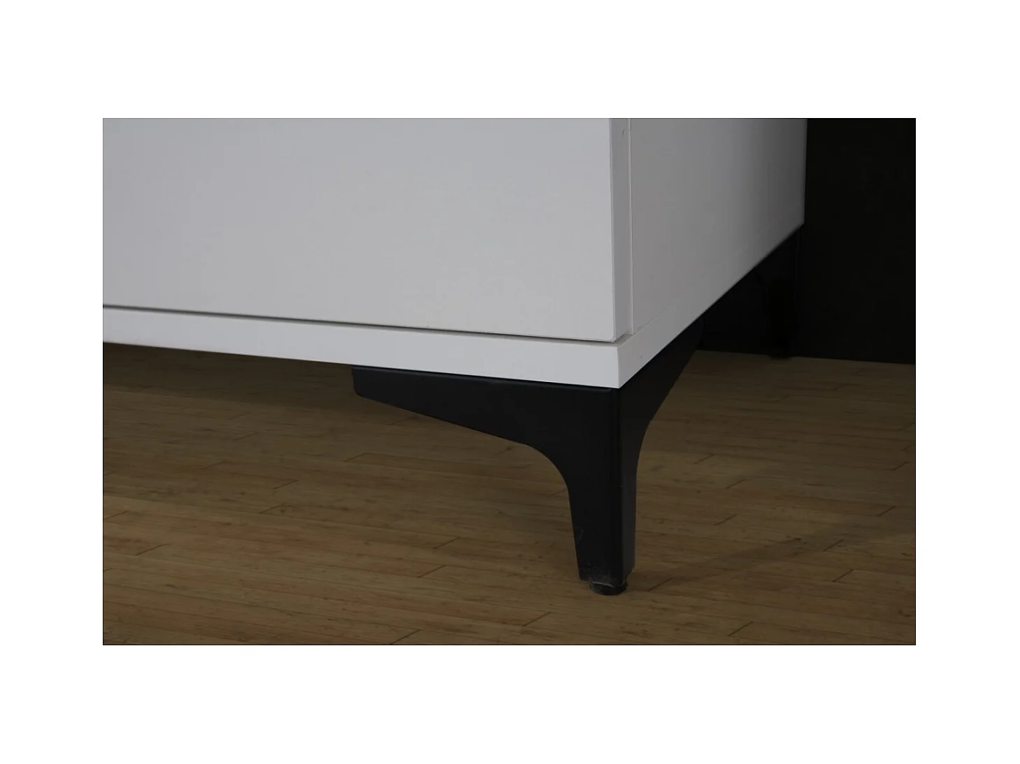Sideboard Line II/Drehtüren/Möbelplatte/Weiss