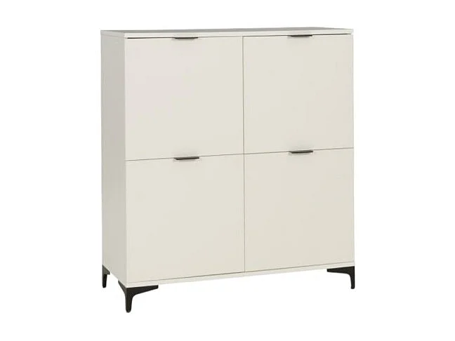 Sideboard Line II/Drehtüren/Möbelplatte/Weiss