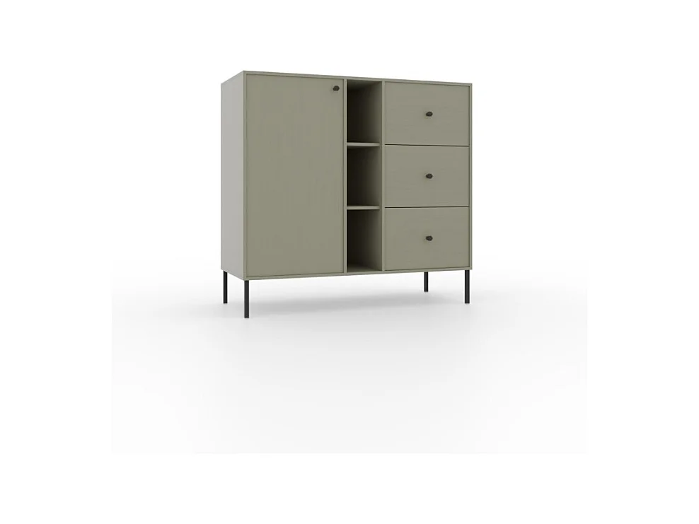 Buffet Tuli Compact/portes battantes/tiroirs/plateau de meuble/Vert