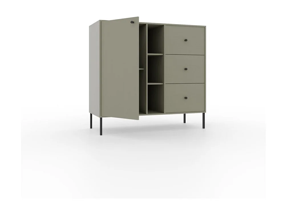 Credenza Tuli Compact/ante a battente/cassetti/piano del mobile/Verde