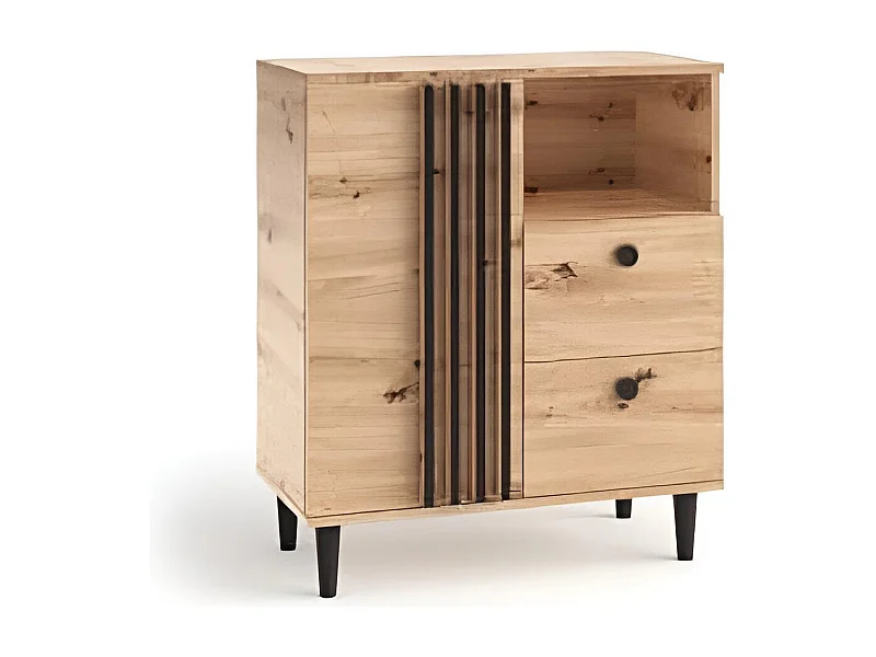 Sideboard Lavinia/Drehtüren/Schubladen/Möbelplatte/Braun