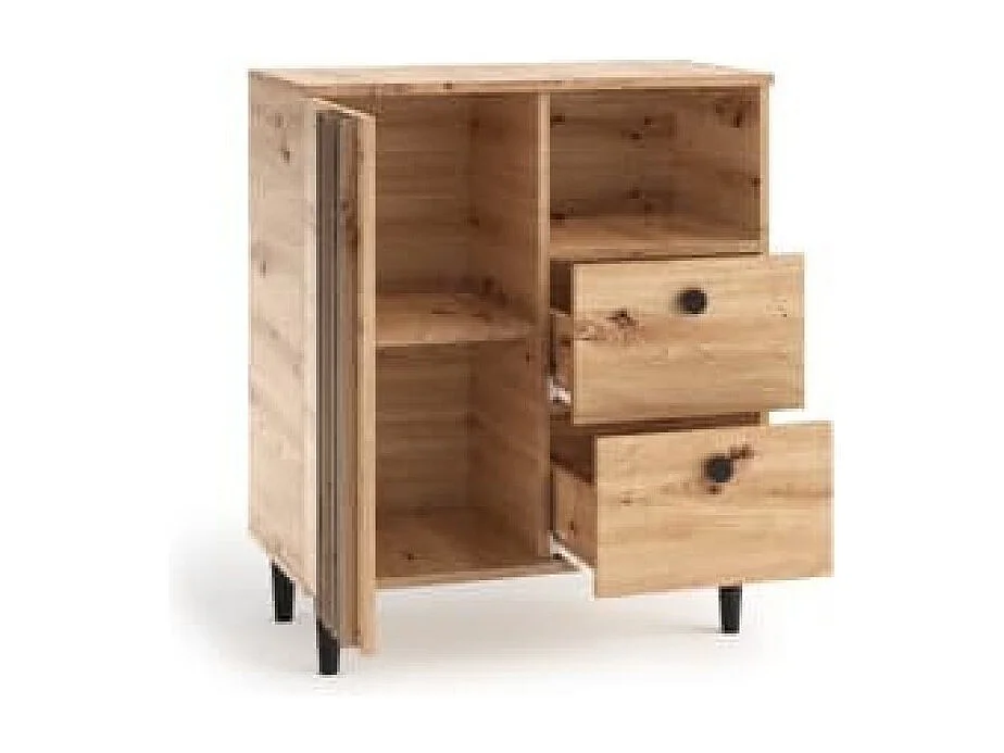 Sideboard Lavinia/Drehtüren/Schubladen/Möbelplatte/Braun