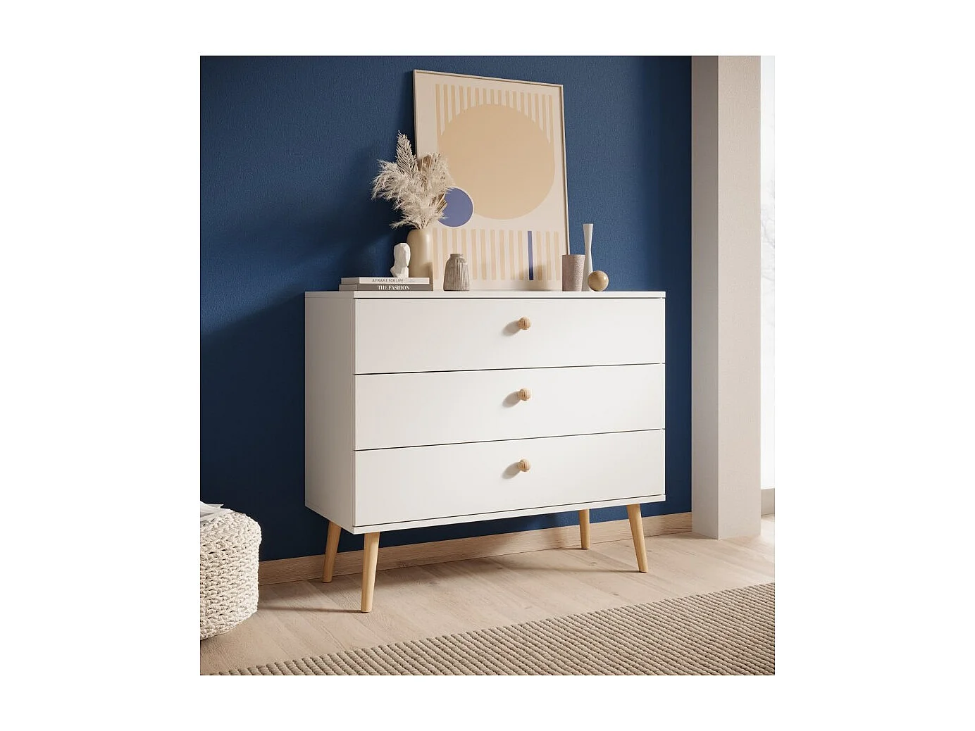 Sideboard Leni/Schubladen/Möbelplatte/Weiss