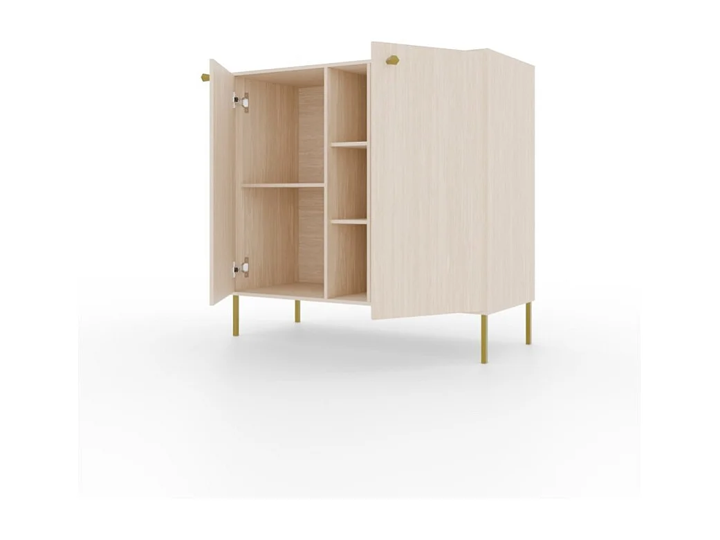 Buffet Tuli Combo/portes tournantes/plateau de meuble/Beige