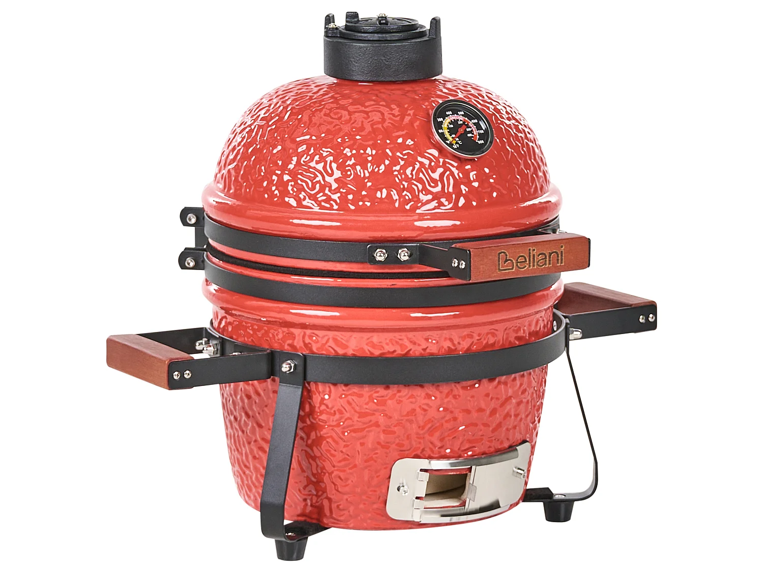 Mini Charcoal BBQ Grill KAMADO Ceramic Red