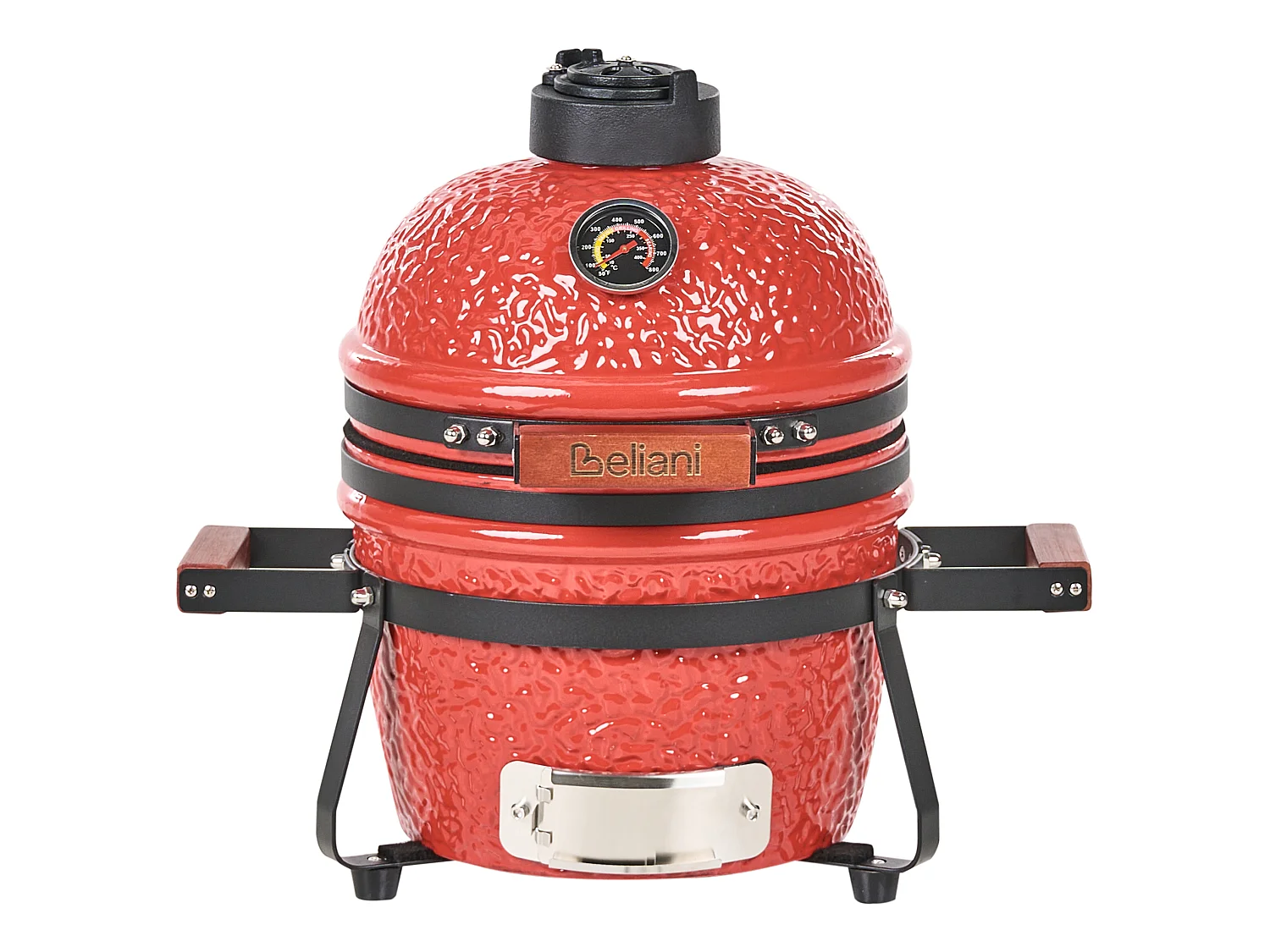 Mini Charcoal BBQ Grill KAMADO Ceramic Red