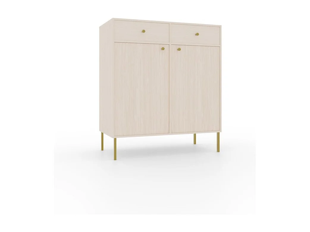 Sideboard Tuli Lux/Drehtüren/Schubladen/Möbelplatte/Beige