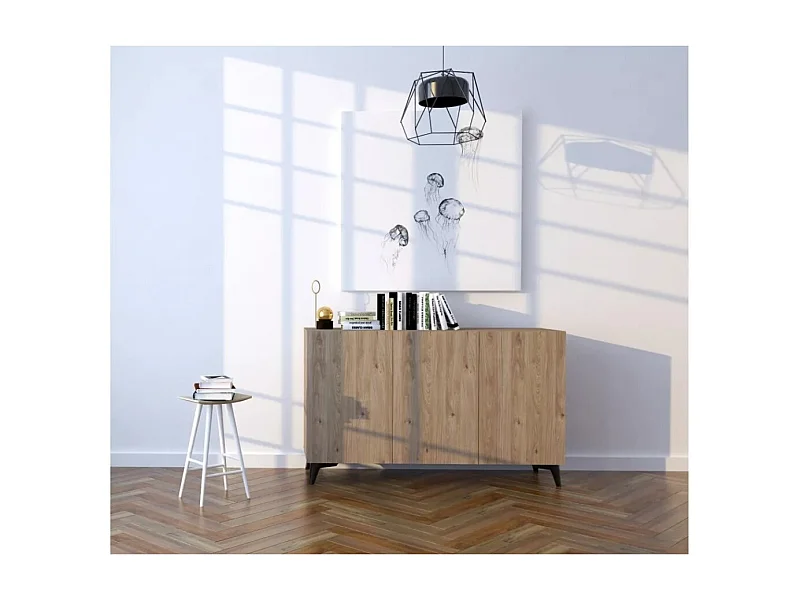 Buffet Jackson/portes battantes/plateau de meuble/marron