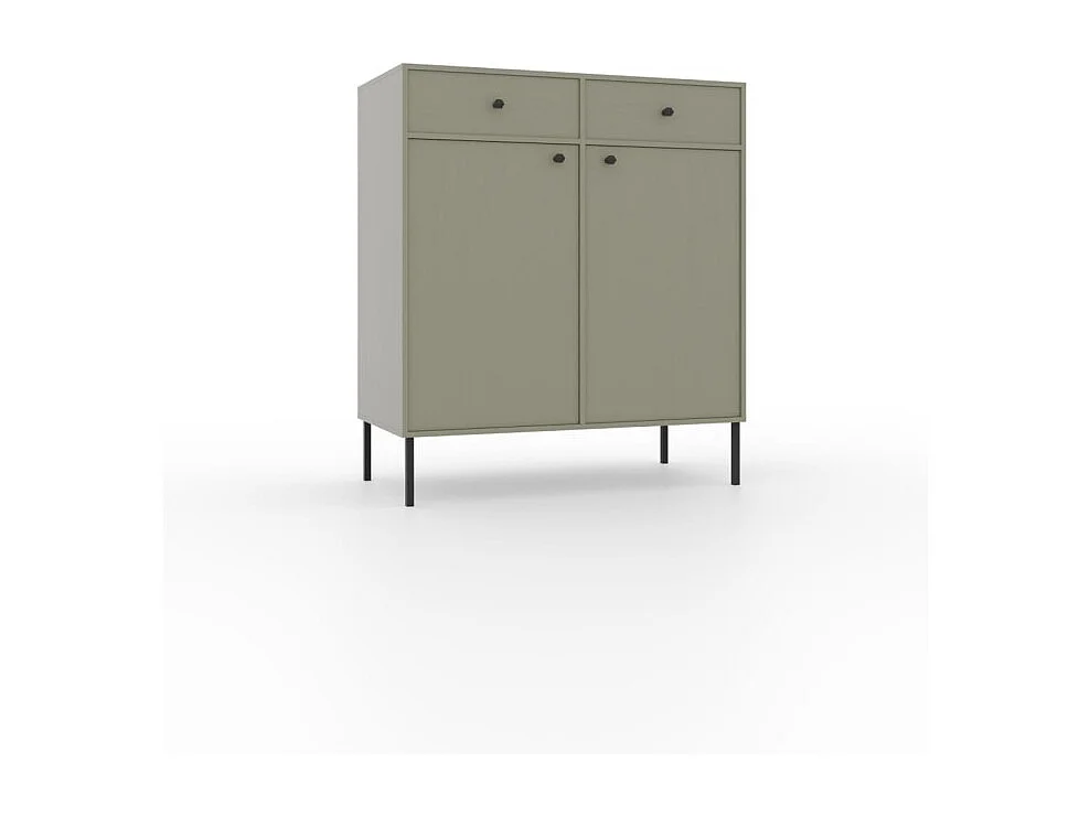 Credenza Tuli Lux/ante girevoli/cassetti/piano del mobile/Verde