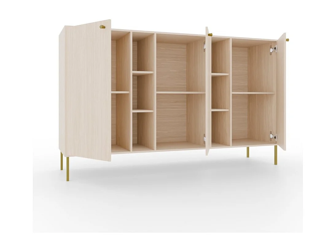 Sideboard Tuli Max/Drehtüren/Möbelplatte/Beige