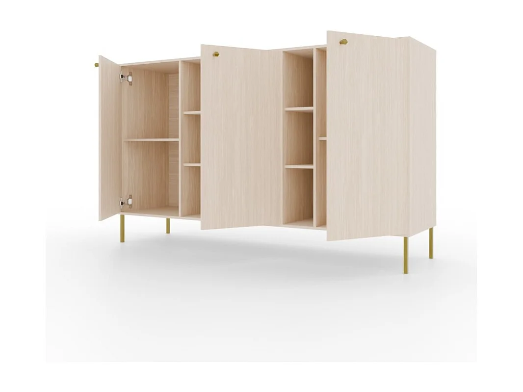Sideboard Tuli Max/Drehtüren/Möbelplatte/Beige