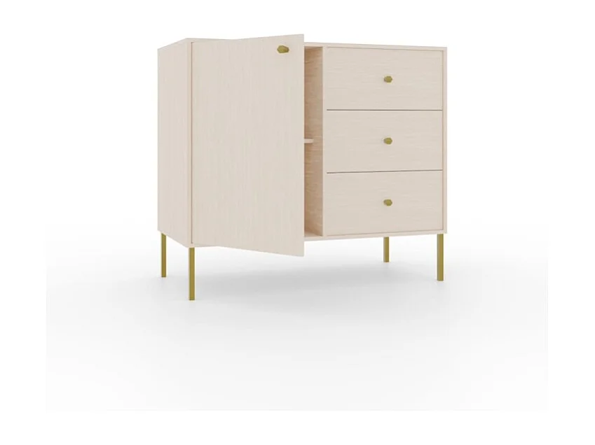 Sideboard Tuli Duo/Drehtüren/Schubladen/Möbelplatte/Beige