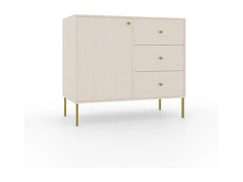 Sideboard Tuli Duo/Drehtüren/Schubladen/Möbelplatte/Beige