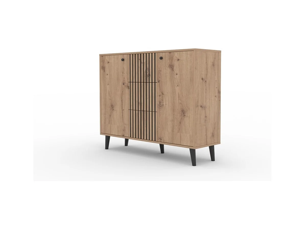 Buffet Ilan/portes tournantes/tiroirs/plateau de meuble/Artisan