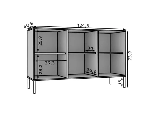 Credenza Tuli Store/porte girevoli/piano del mobile/Verde