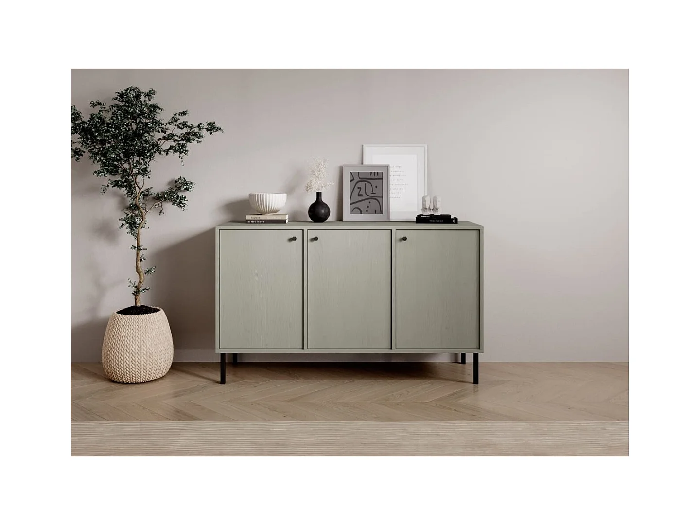 Buffet Tuli Store/portes tournantes/meuble supérieur/Vert