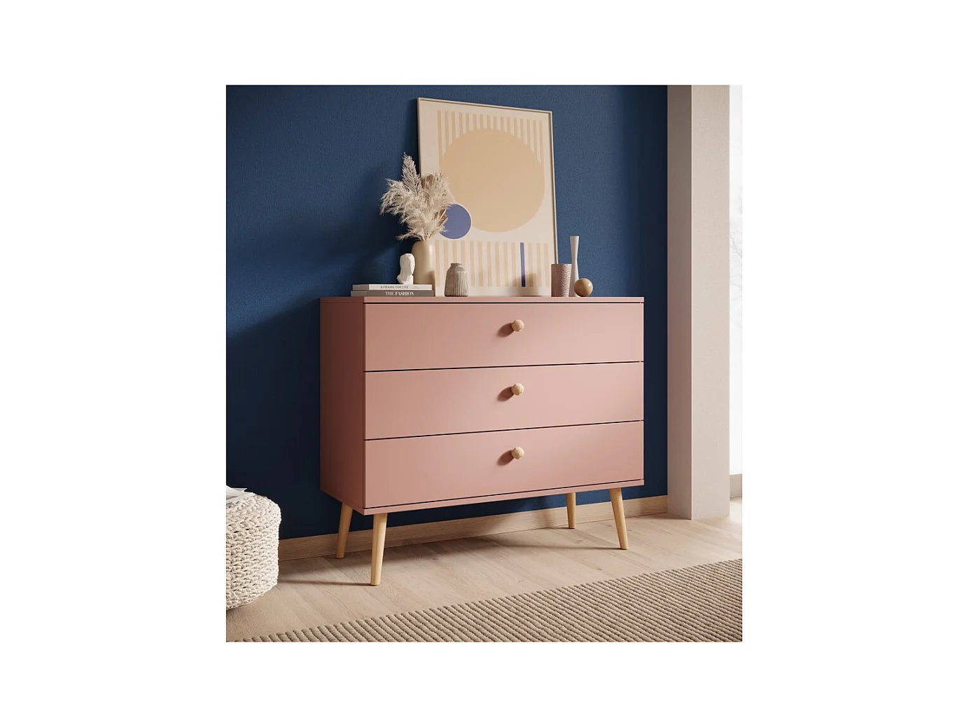 Sideboard Leni/Schubladen/Möbelplatte/Pink