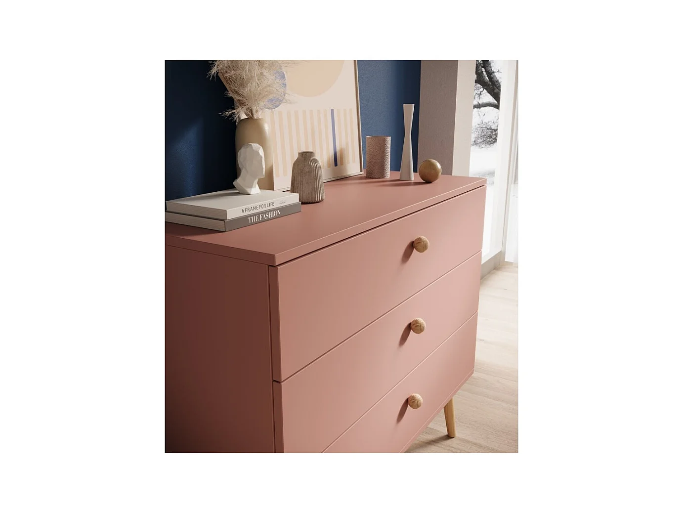 Sideboard Leni/Schubladen/Möbelplatte/Pink