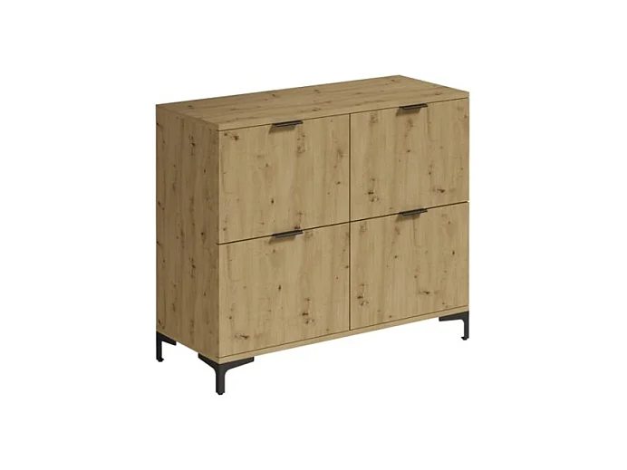 Sideboard Line II/Drehtüren/Möbelplatte/Braun