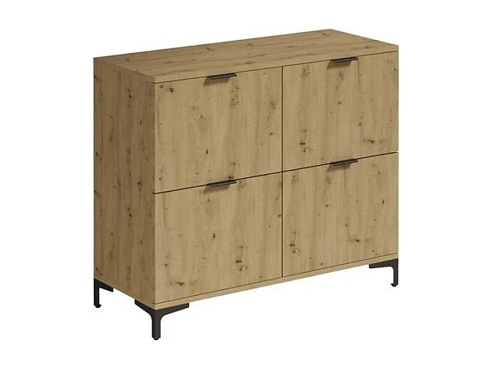 Sideboard Line II/Drehtüren/Möbelplatte/Braun