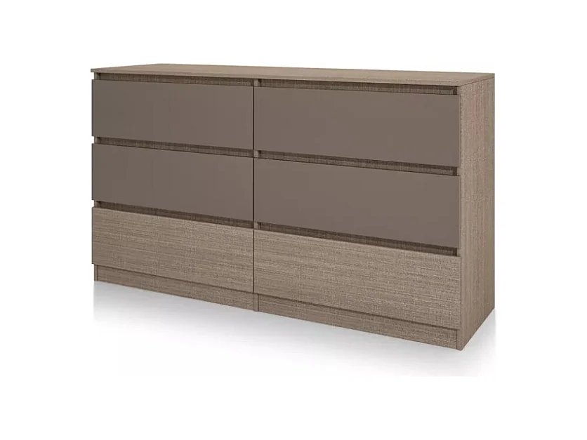 Sideboard Meta/Schubladen/Möbelplatte/Grau&Braun