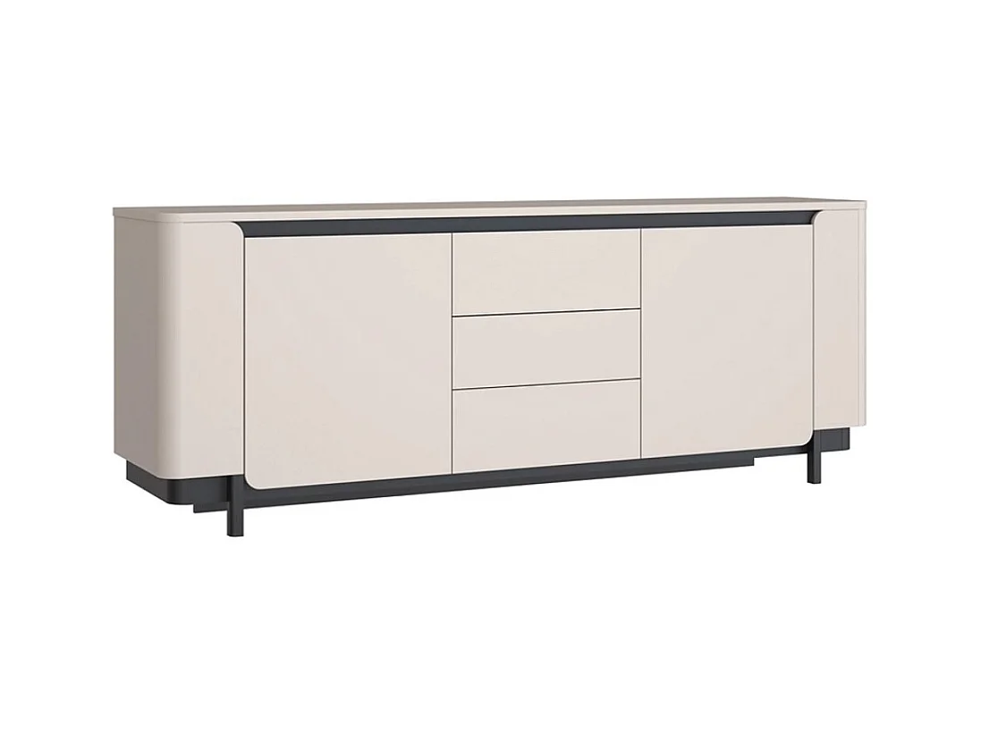 Credenza Zeff/Ante a battente/Cassetti/Piano del mobile/Beige