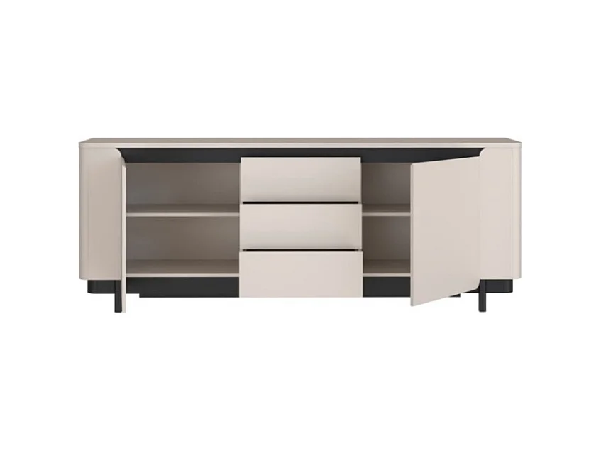 Credenza Zeff/Ante a battente/Cassetti/Piano del mobile/Beige