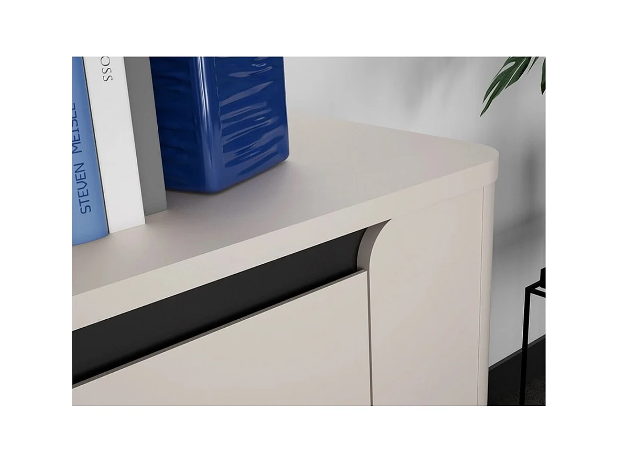 Credenza Zeff/Ante a battente/Cassetti/Piano del mobile/Beige