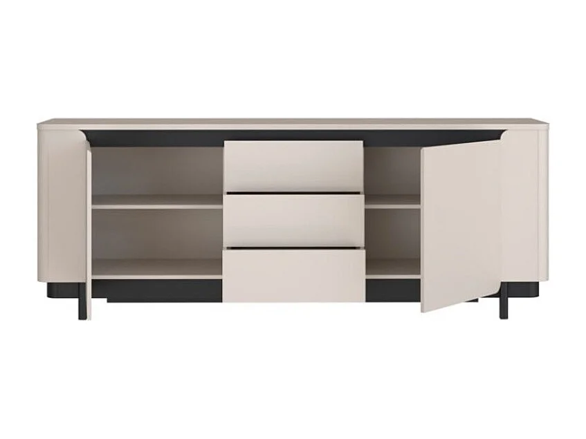 Credenza Zeff/Ante a battente/Cassetti/Piano del mobile/Beige