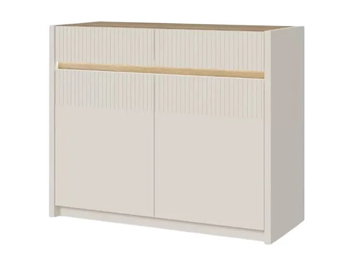 Sideboard Skver/Drehtüren/Schubladen/MDF/Beige