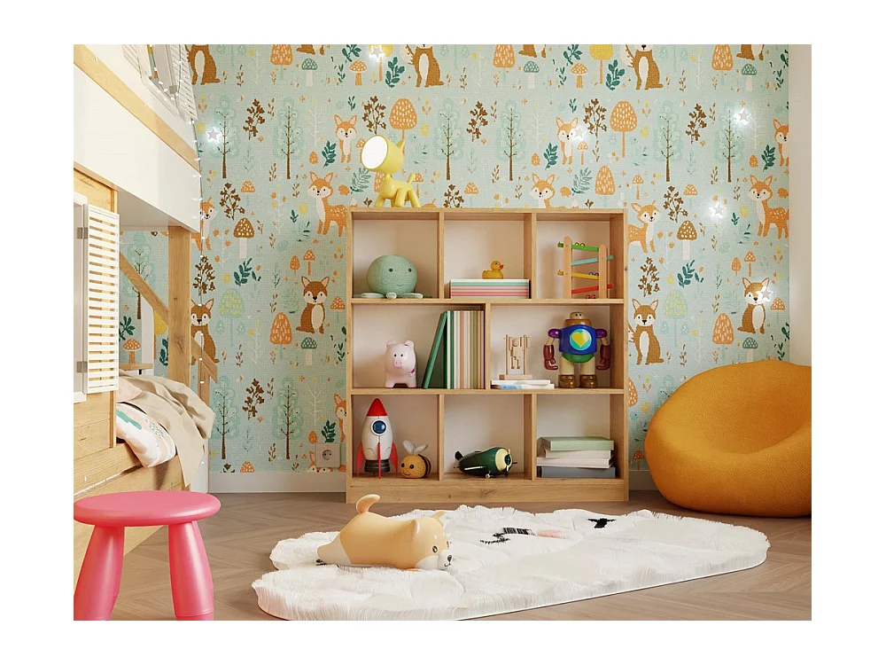 Regał Fiesta 8P | Dąb Artisan |100x24x104 cm | Otwarta konstrukcja