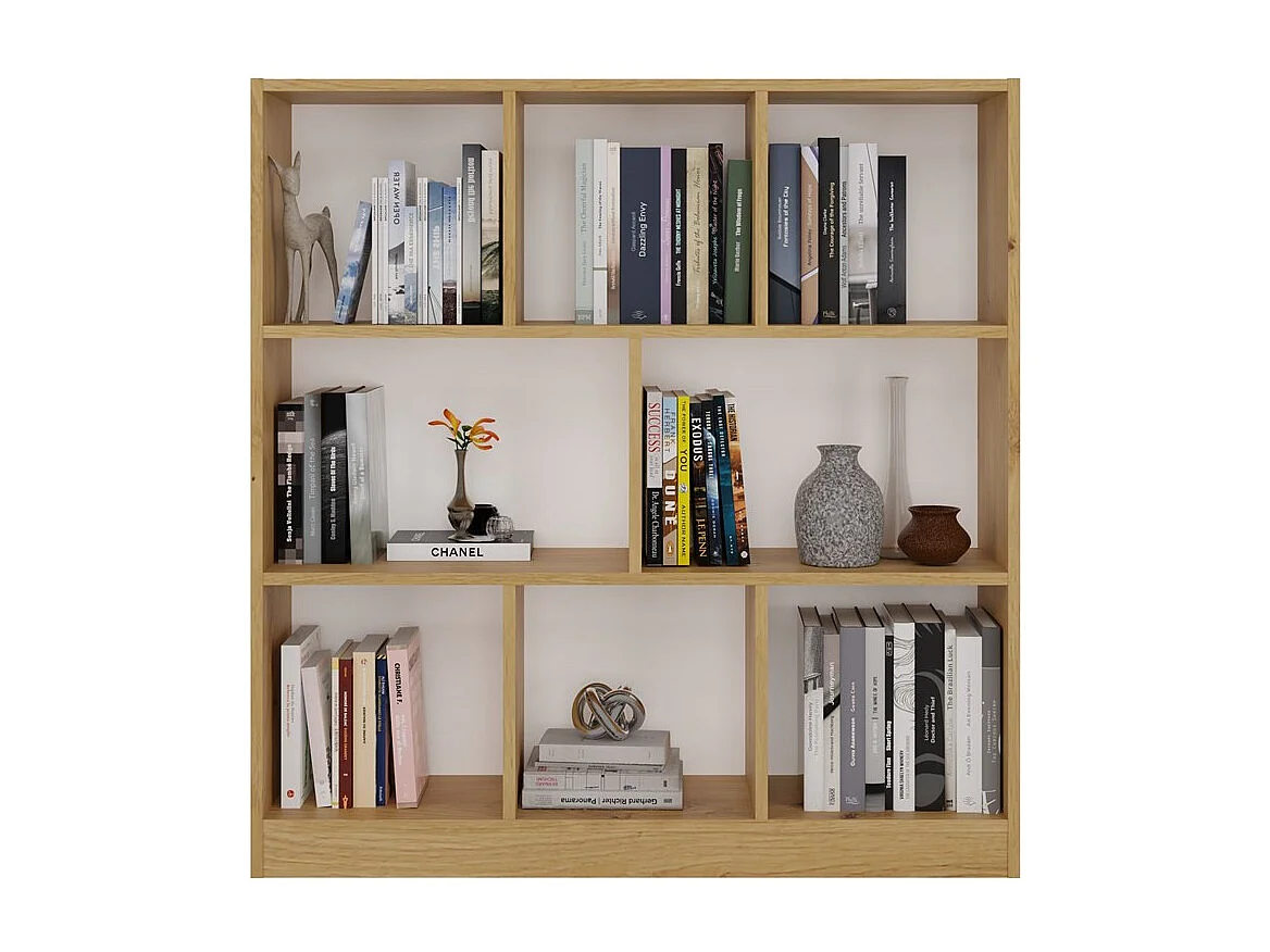 GILDA – Biblioteca 8 estantes – Dimensiones 104x100x24 cm – Mueble de almacenamiento - artesanal