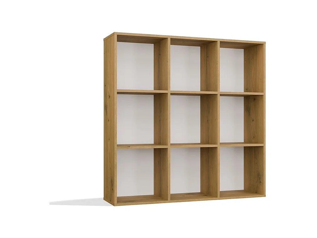 Regał MALAX 3X3 H |  Dąb Artisan  | 110,5x30x110,5 cm |  Regał 9 Komór
