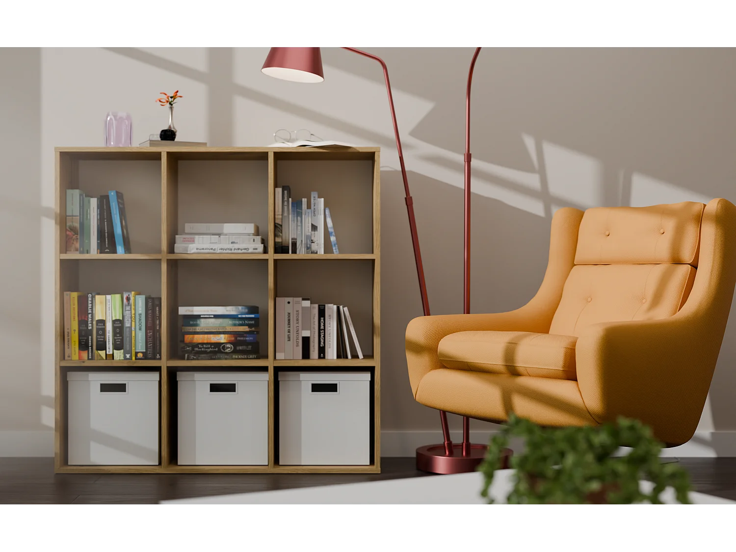 Regał MALAX 3X3 H |  Dąb Artisan  | 110,5x30x110,5 cm |  Regał 9 Komór